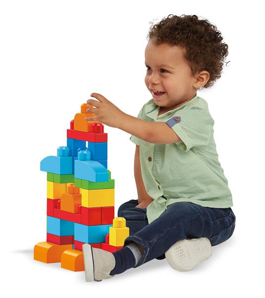 Mega Sacca Ecologica Blocchi da Costruzione con 60 Pezzi, colore Azzurro,  Giocattolo per Bambini 1+ Anni. Mattel (DCH55) - Mega Bloks - Everything  Baby - Set mattoncini - Giocattoli