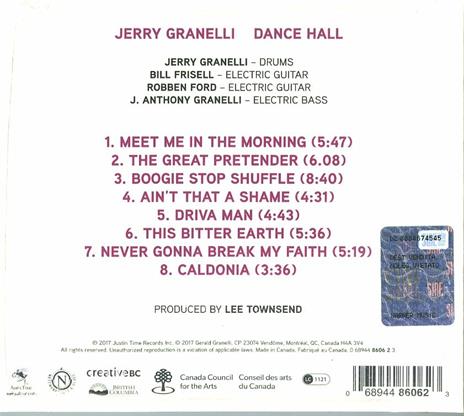 Dance Hall (feat. Robben Ford, Bill Frisell, J. Anthony Granelli) - CD Audio di Jerry Granelli - 2