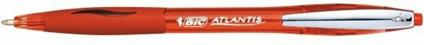 Penna a sfera a scatto Bic Atlantis 1.0 metal clip rosso punta 1 mm