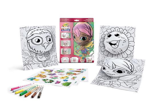 Set Attività Pops Personaggi Incantati da Colorare e Costruire