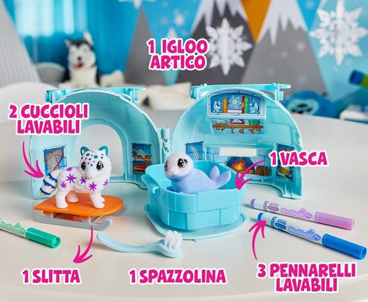 CRAYOLA- Washimals Arctic Adventure, Set Iglù Artico, per Colorare e Fare  Il Bagnetto ai Cuccioli, attività Creativa e Regalo per Bambini, da 3 Anni