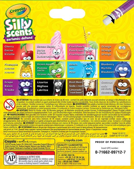 I Profumelli. 12 Pennarelli Punta Maxi Lavabili Profumati - Crayola -  Cartoleria e scuola