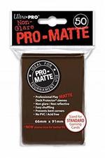 Ultra Pro Proteggi Carte Standard Pacchetto Da 50 Bustine Pro-Matte Non-Glare Brown