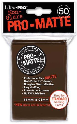 Ultra Pro Proteggi Carte Standard Pacchetto Da 50 Bustine Pro-Matte Non-Glare Brown