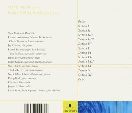 Music for 18 Musicians - CD Audio di Steve Reich - 2