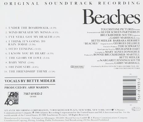 Beaches (Colonna sonora) - CD Audio di Bette Midler - 2