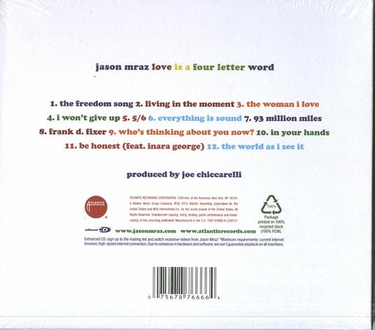 Love Is a Four Letter Word - CD Audio di Jason Mraz - 2