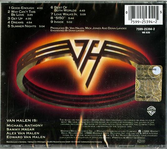 5150 - CD Audio di Van Halen - 2
