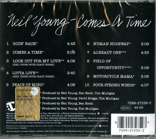 Comes a Time - CD Audio di Neil Young - 2