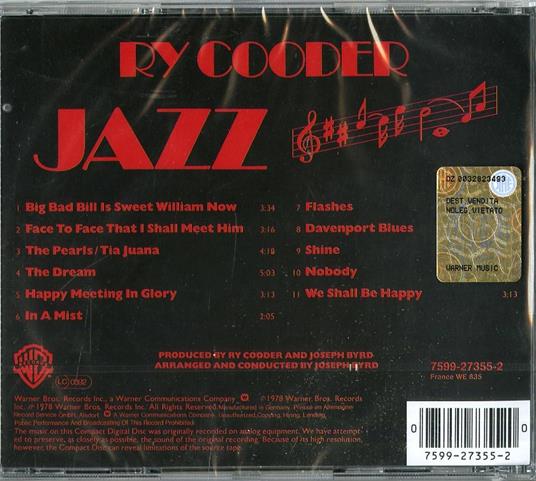 Jazz - CD Audio di Ry Cooder - 2