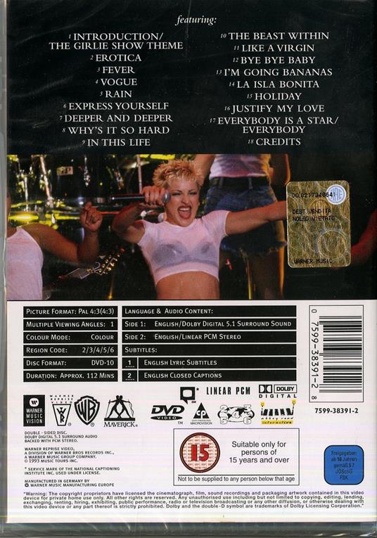 Madonna. The Girlie Show. Live Down Under (DVD) - Madonna - CD | IBS