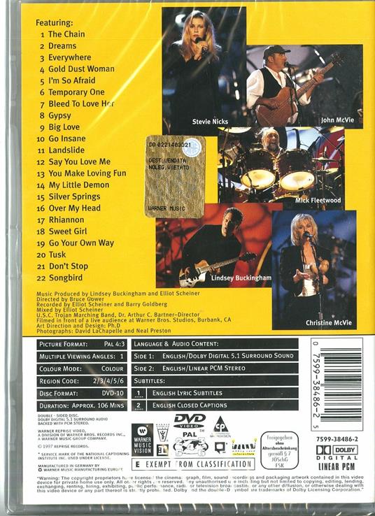 Fleetwood Mac. The Dance (DVD) - DVD di Fleetwood Mac - 2
