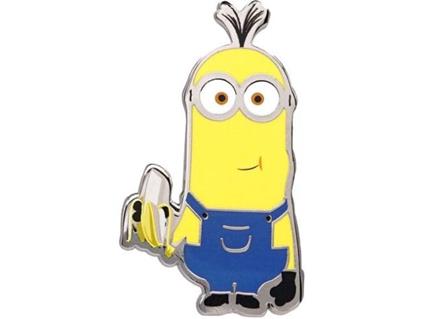 Minion More Than A Minion Spilla Badge Kevin Eating Banana Con Figure Int.