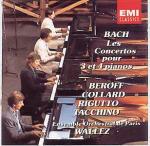 Concerti per tre e quattro pianoforti e orchestra - CD Audio di Johann Sebastian Bach,Gabriel Tacchino,Jean-Philippe Collard,Michel Beroff,Bruno Rigutto