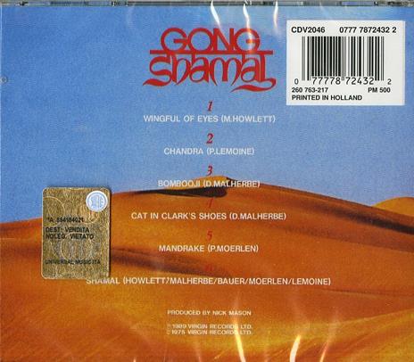 Shamal - CD Audio di Gong - 2
