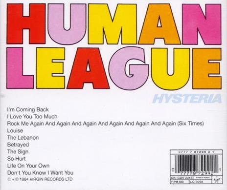 Hysteria - CD Audio di Human League - 2