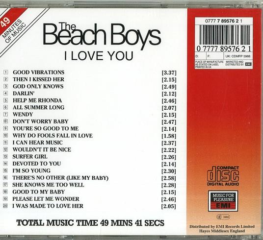 I Love You - CD Audio di Beach Boys - 2