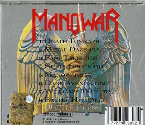 Battle Hymns - CD Audio di Manowar - 2
