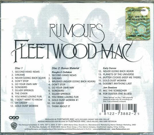 Rumours (Remastered + Bonus cd) - CD Audio di Fleetwood Mac - 2