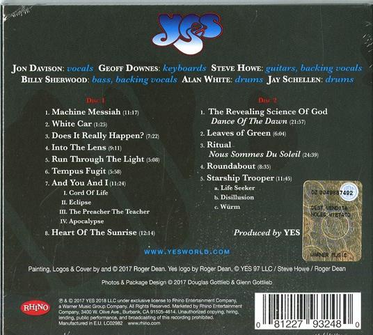 Topographic Drama. Live Across America - CD Audio di Yes - 2