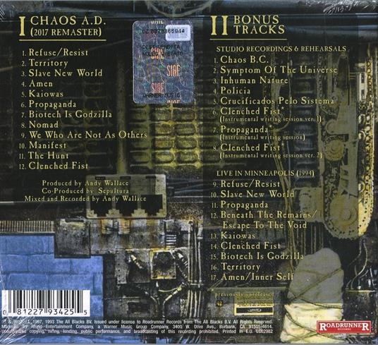 Chaos A.D. (Expanded Edition) - CD Audio di Sepultura - 2