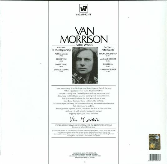Astral Weeks - Vinile LP di Van Morrison - 2