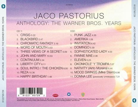 Anthology. The Warner Bros Years - CD Audio di Jaco Pastorius - 2