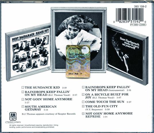 Butch Cassidy and the Sundance Kid (Colonna sonora) - CD Audio di Burt Bacharach - 2