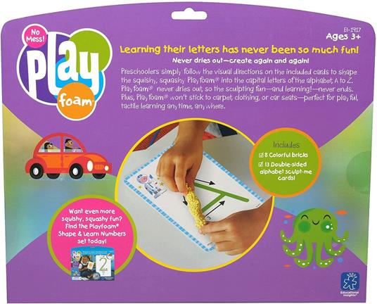 Learning Resources- Set per Imparare l’Alfabeto Playfoam-Modella e Impara, Colore, EI-1917 - 3