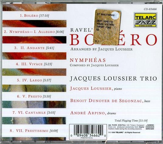 Ravel'S Bolero - CD Audio di Jacques Loussier - 2