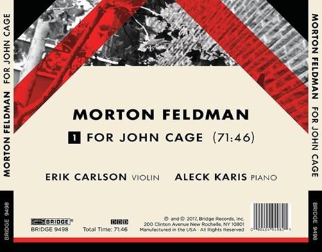 For John Cage (1982) - CD Audio di Morton Feldman - 2