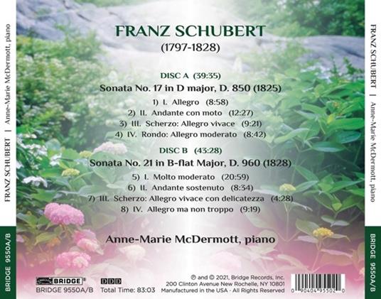 Piano Sonatas D. 850, D. 960 - CD Audio di Franz Schubert,Anne-Marie McDermott - 2