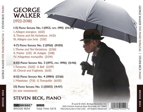 Five Piano Sonatas - CD Audio di George Walker,Steven Beck - 2