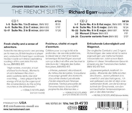 French Suites - CD Audio di Richard Egarr - 2