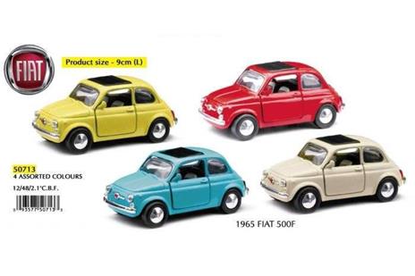 Newray 50713. Fiat 500F Scala 1:32 Die Cast Giallo - 2