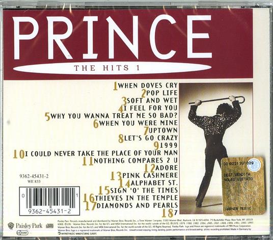 The Hits I - CD Audio di Prince - 2