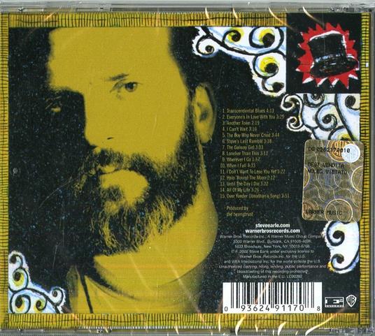 Transcendental Blues - CD Audio di Steve Earle - 2