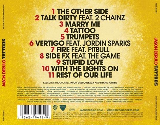 Tattoos - CD Audio di Jason Derulo - 2