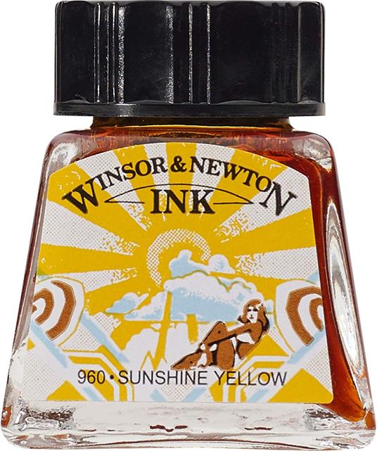 Winsor & Newton Inchiostro colorato da Disegno 14ml - Giallo Sole