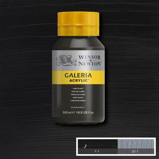 Acrilico Winsor & Newton Galeria 500ml -nero Bugia