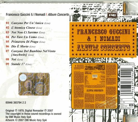Album Concerto - Francesco Guccini , I Nomadi - CD | IBS