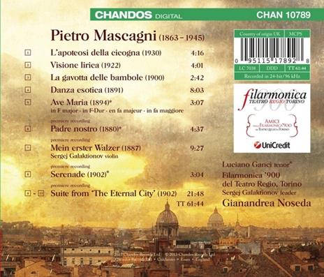 Mascagni in Concert - CD Audio di Pietro Mascagni,Gianandrea Noseda,Filarmonica ’900 del Teatro Regio di Torino - 2