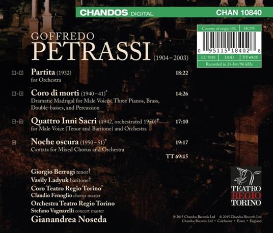 Musica Orchestrale - CD Audio di Goffredo Petrassi,Gianandrea Noseda,Orchestra del Teatro Regio di Torino - 2