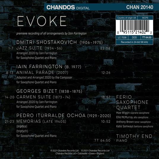 Evoke - CD Audio di Ferio Saxophone Quartet - 2