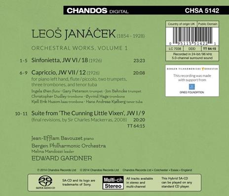 Musica Orchestrale vol.1 - SuperAudio CD ibrido di Leos Janacek,Bergen Philharmonic Orchestra,Jean-Efflam Bavouzet - 2