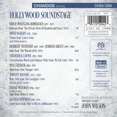 Hollywood Soundstage - SuperAudio CD di Sinfonia of London - 2