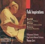 Folk Inspirations - CD Audio di Bela Bartok,George Enescu,Leo Weiner,Neeme Järvi,Philharmonia Orchestra,Royal Scottish National Orchestra