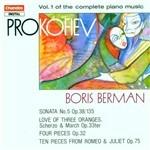 Musica per pianoforte vol.1 - CD Audio di Sergei Prokofiev,Boris Berman