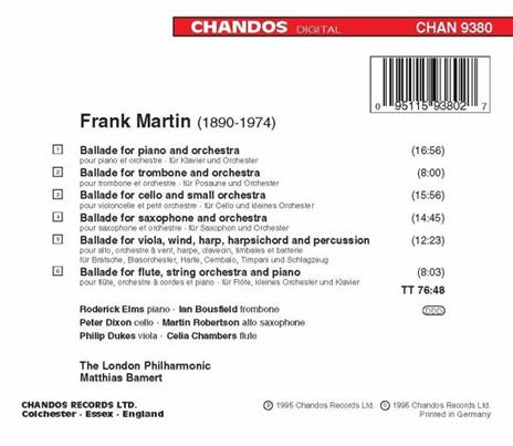 Ballate - CD Audio di Frank Martin - 2