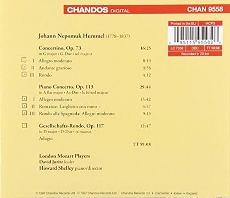 Concerto per pianoforte op.113 - CD Audio di Franz Hummel - 3
